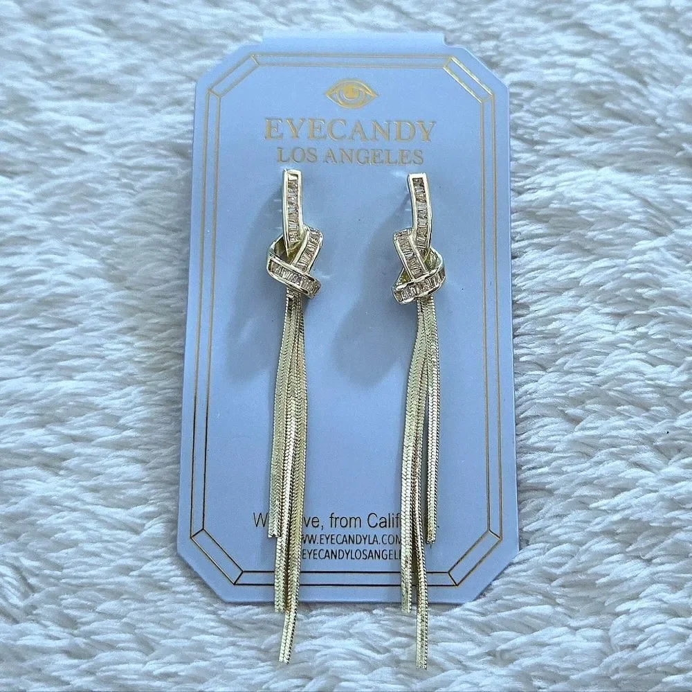 Eye👁 Candy🍭 Knotted🪢 Dangle Earrings